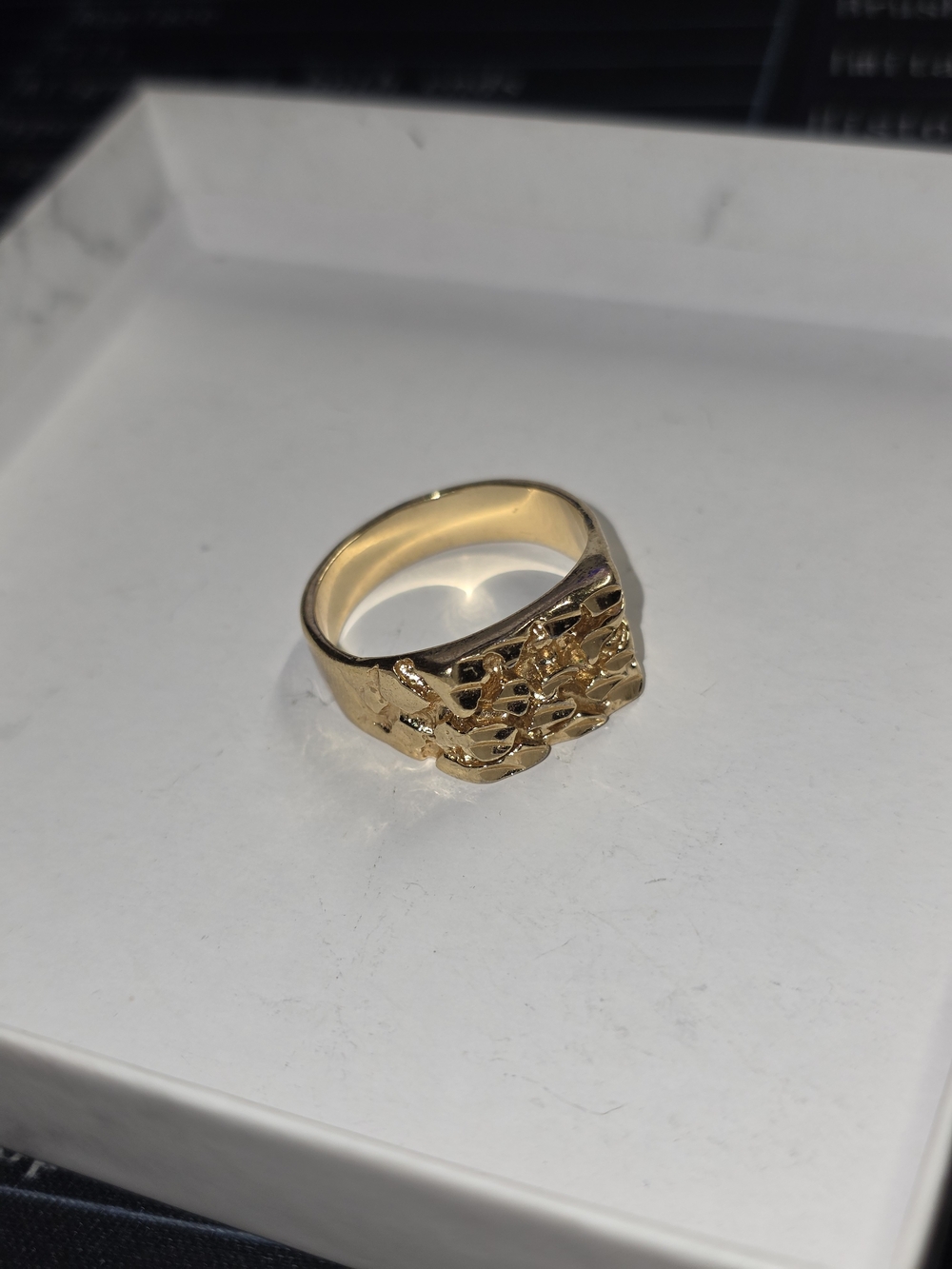 Gold Nugget Signet Ring